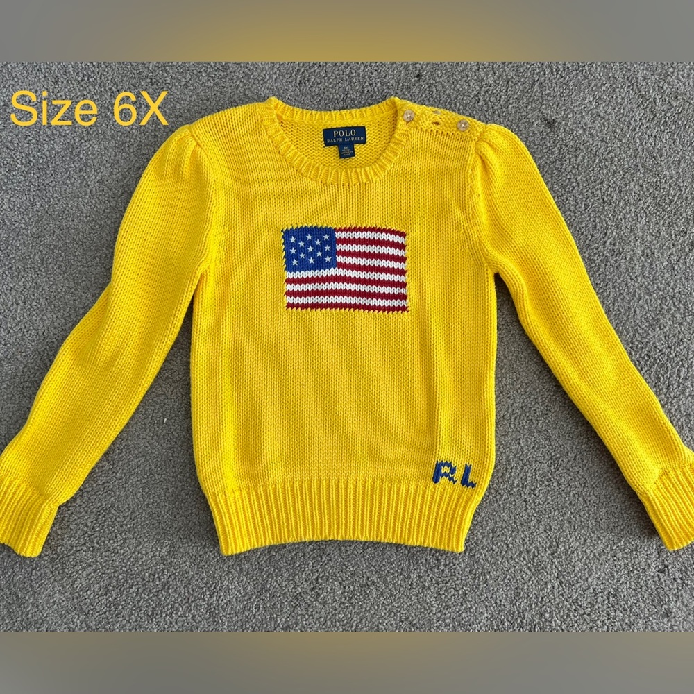 POLO Yellow Flag Knit Sweater